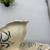 Saucière faïence  Longchamp, Robert charbonnier, Iris, art nouveau