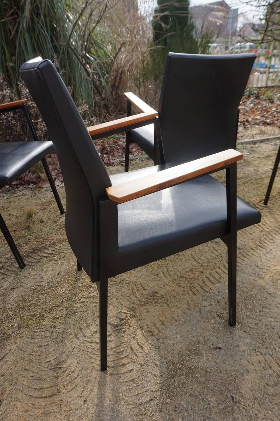 Midcentury Industrial Minimalistic Dutch Design Armchairs/Conference Chairs