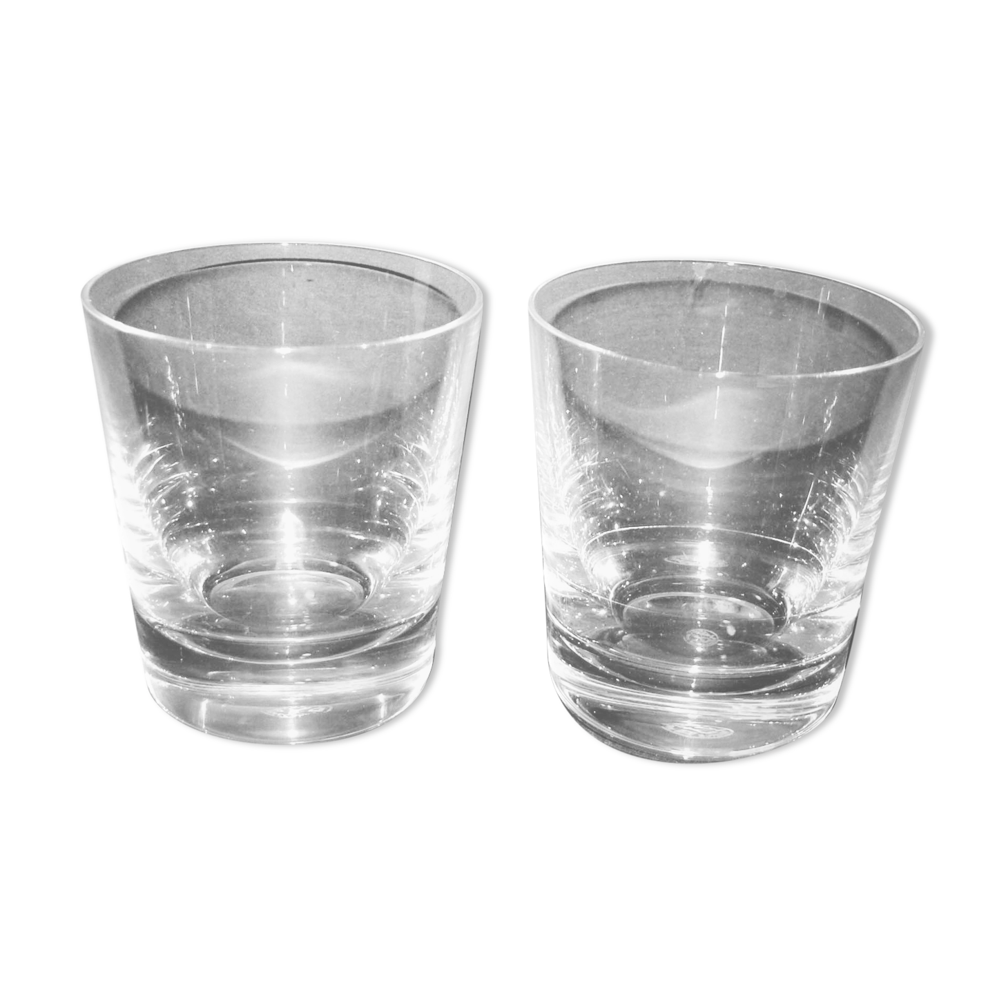 Lot de 2 verres à whisky en cristal de Baccarat tumbler 9.6cm