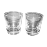Set of 2 crystal whisky glasses of Baccarat tumbler 9.6cm