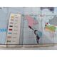 Laminated world map by P. Serryn 1972