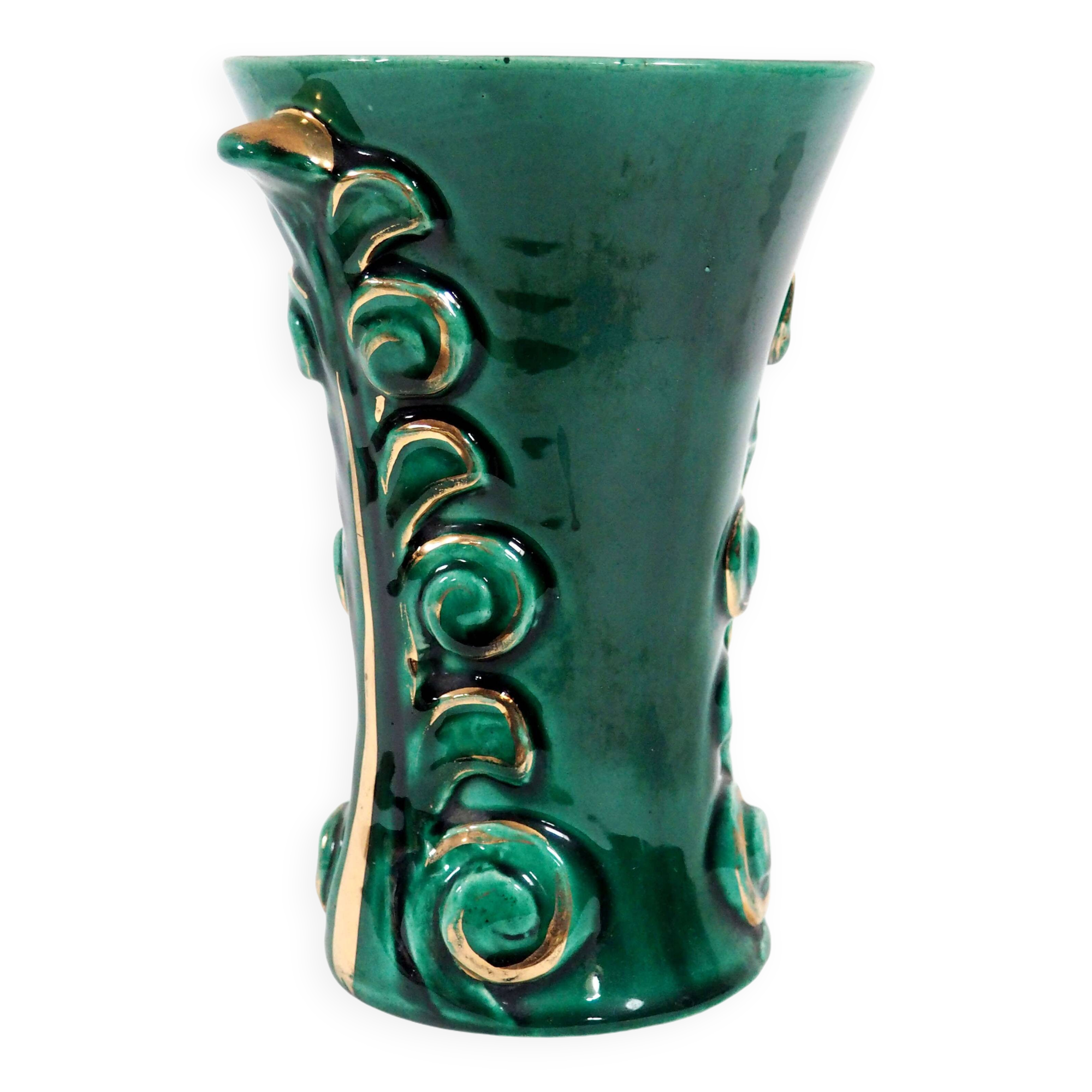 1940s Evrt and Gold Vase