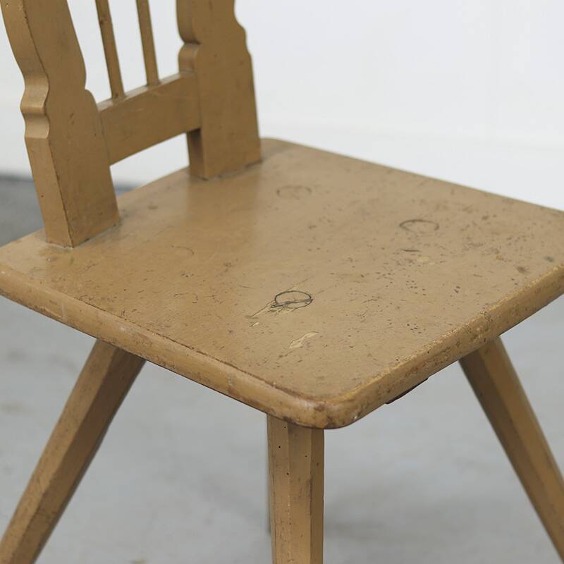 Chaise d'appoint d'art populaire primitif
