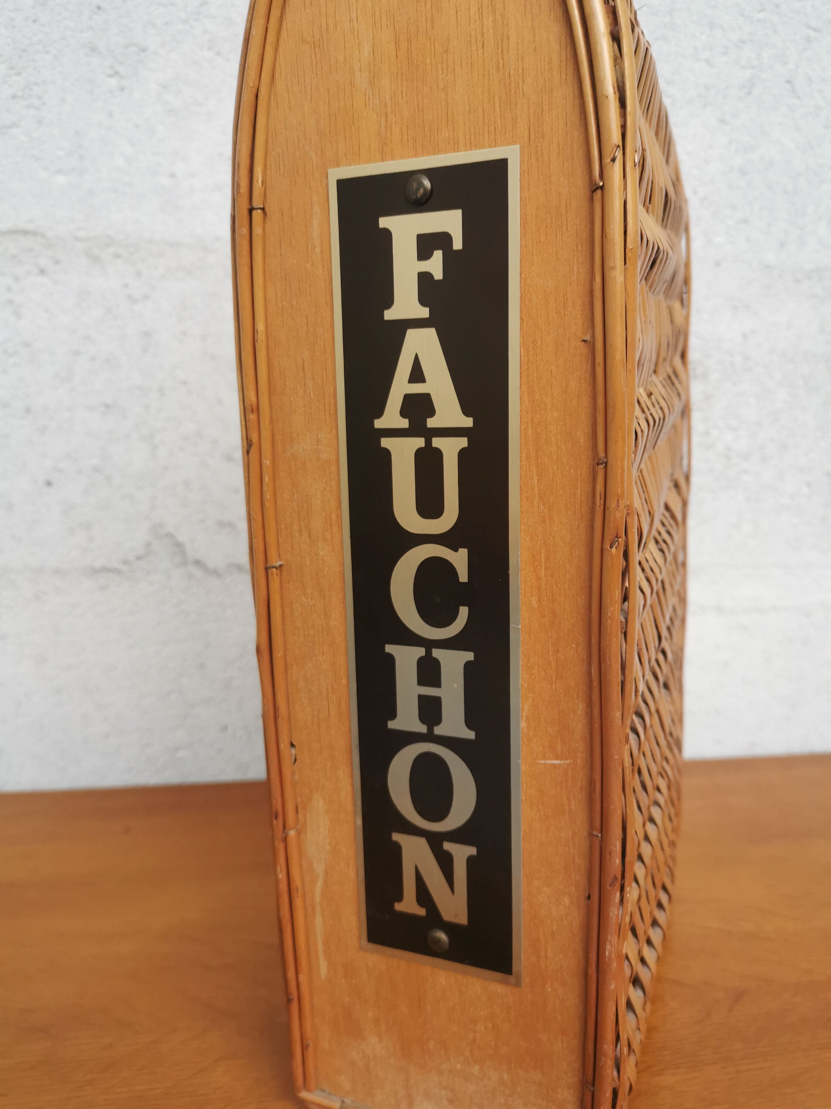 Wicker bottle basket 'Fauchon'