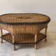 Vintage rattan coffee table – 1970s Riviera spirit