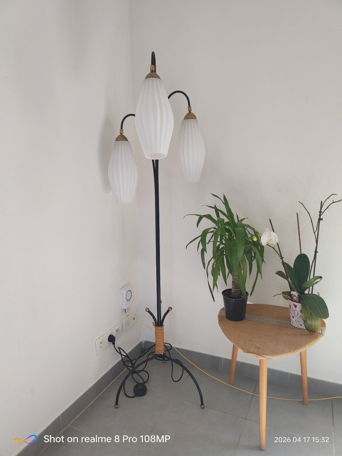 Lampadaire lunel 1960 vintage