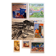 Lot de 7 tableaux aquarelles signées B. Lévêque "Carnet de voyage"