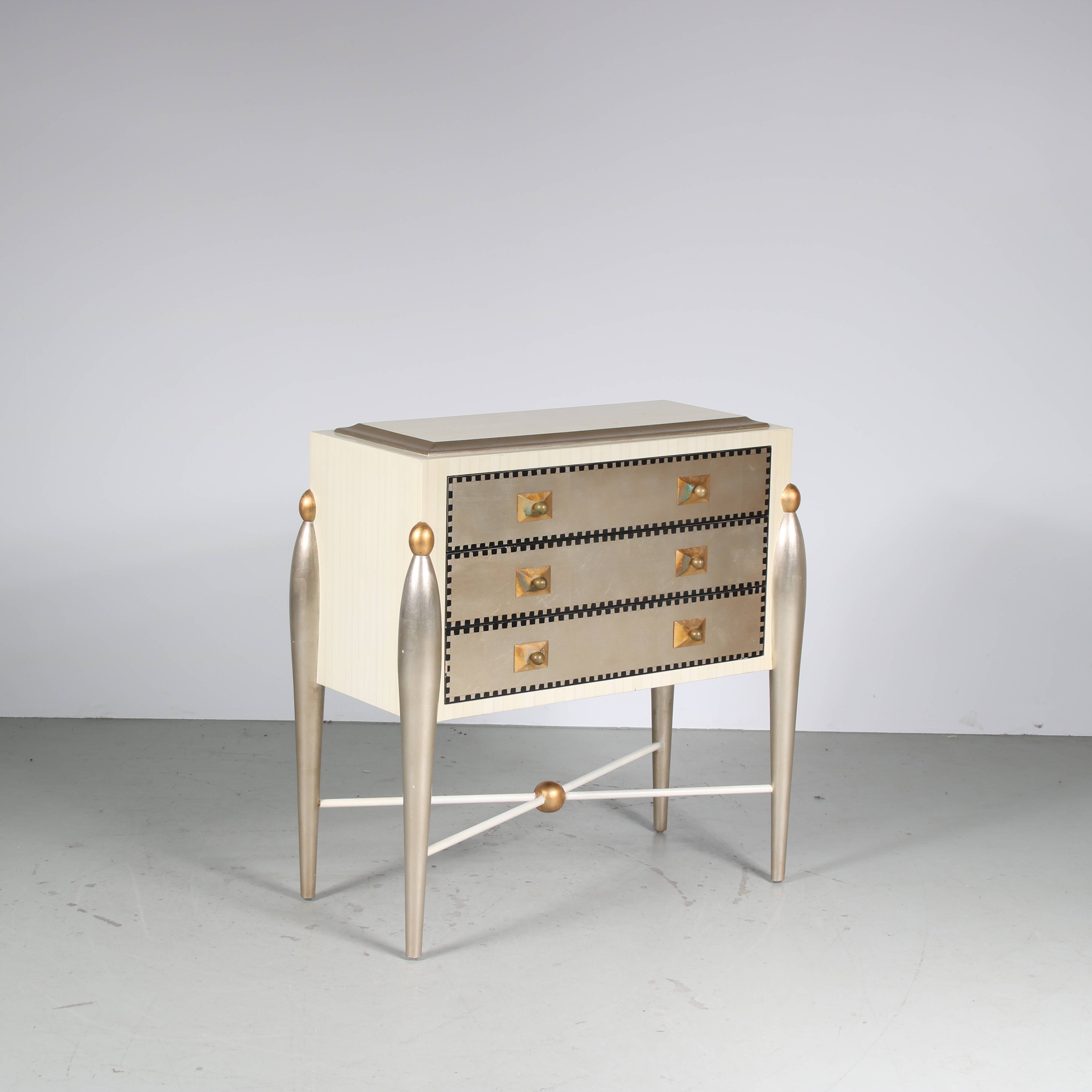 Drawer cabinet in memphis style, italy 1970
