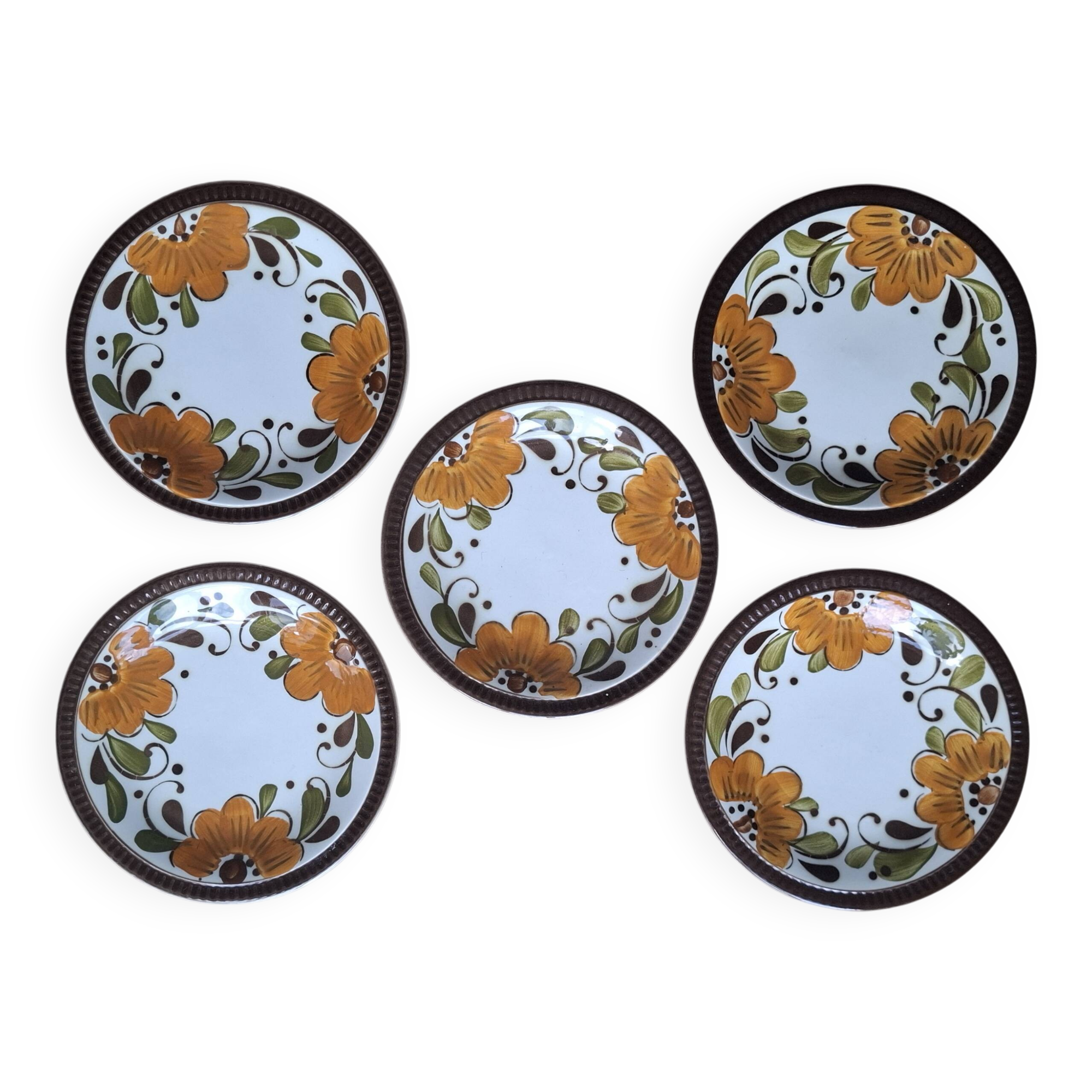 Set 5 assiettes Paradisio Boch 1966