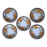 Set of 5 Paradisio plates Boch 1966