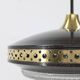 1970s black space age metal pendant by ludib bratislava, czechoslovakia
