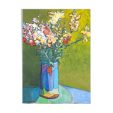 Floral stil life, oil on wooden plate, 40 x 55cm