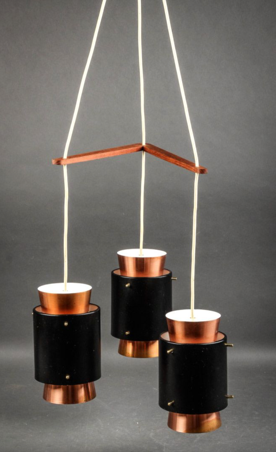 Mid-century danish copper ceiling light by Jo Hammerborg for Fog & Mørup, 1960