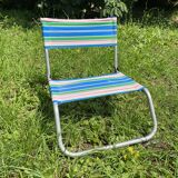 Chaise de plage , camping années 70