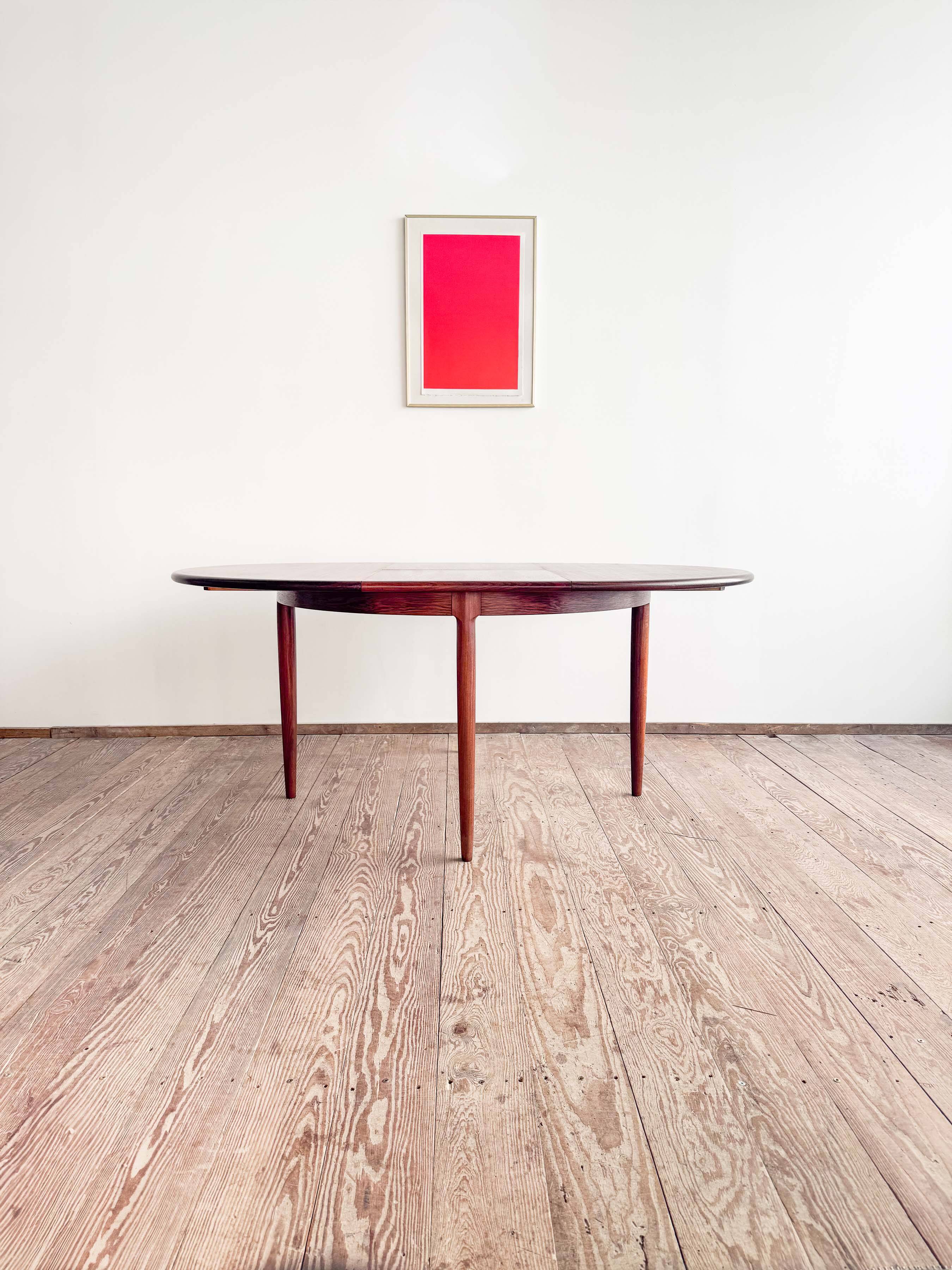 Table à manger danoise Mid-Century Modern en palissandre, Niels O. Møller