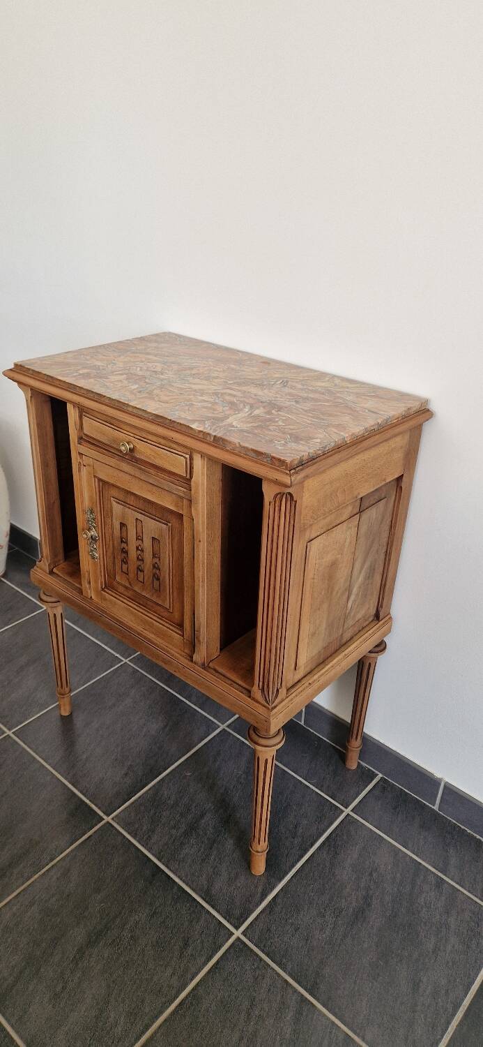 Louis XVI style wood and marble furniture