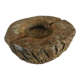 Polished and raw marble ashtray