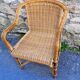 Fauteuil adulte rotin/osier vintage