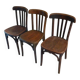 3 chaises en bois tourné