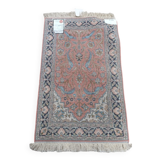 Tapis en soie fait main, Inde, oiseaux