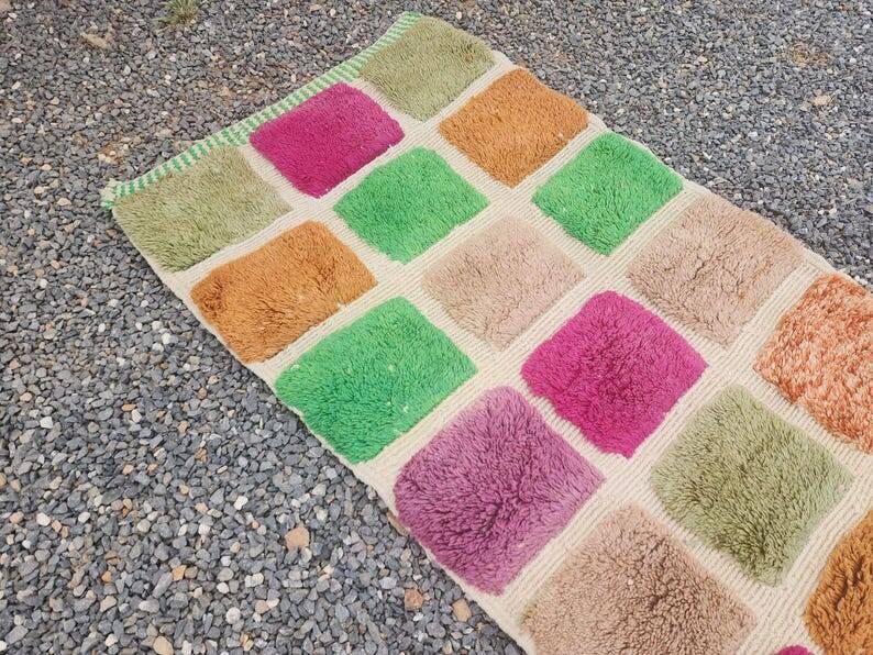 Handmade runner rug 300cm x 70cm