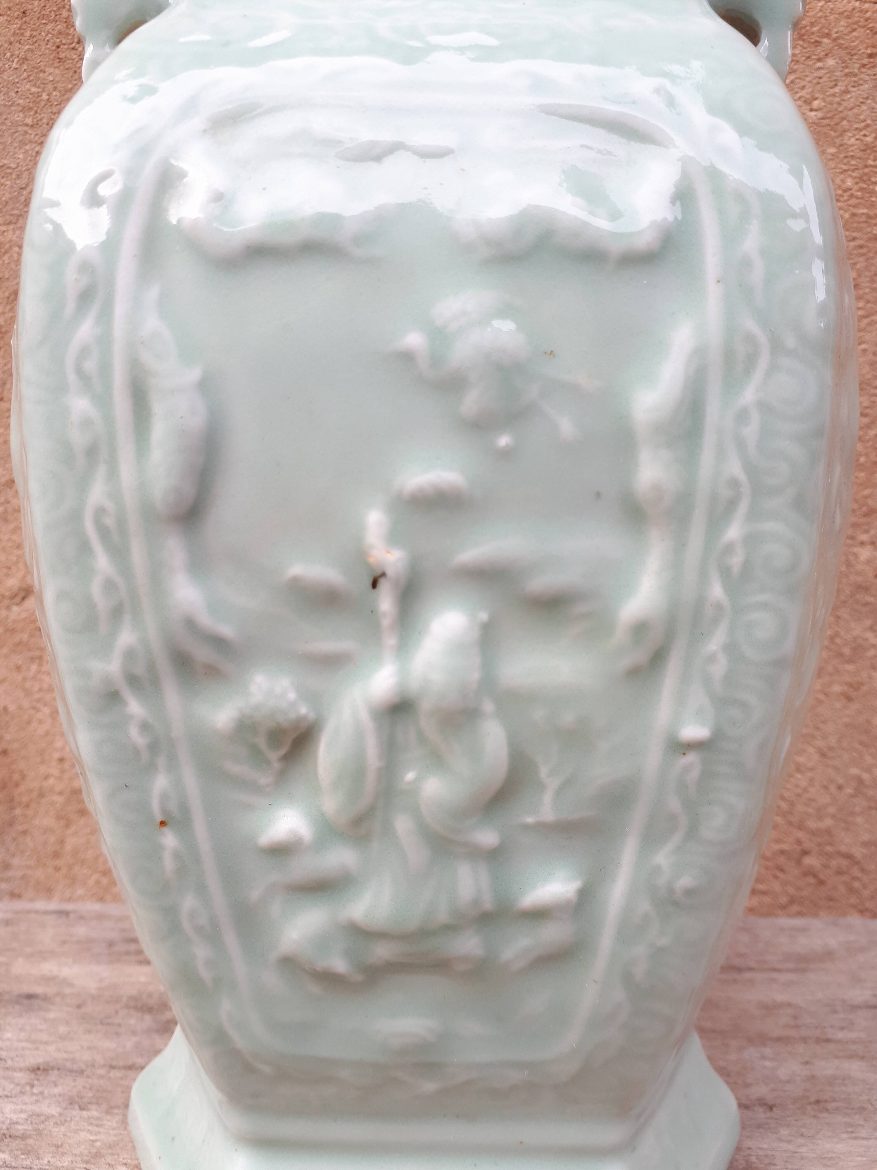 Chinese celadon vase (green porcelain), China, Daoguang period
