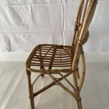 Chaise en rotin vintage