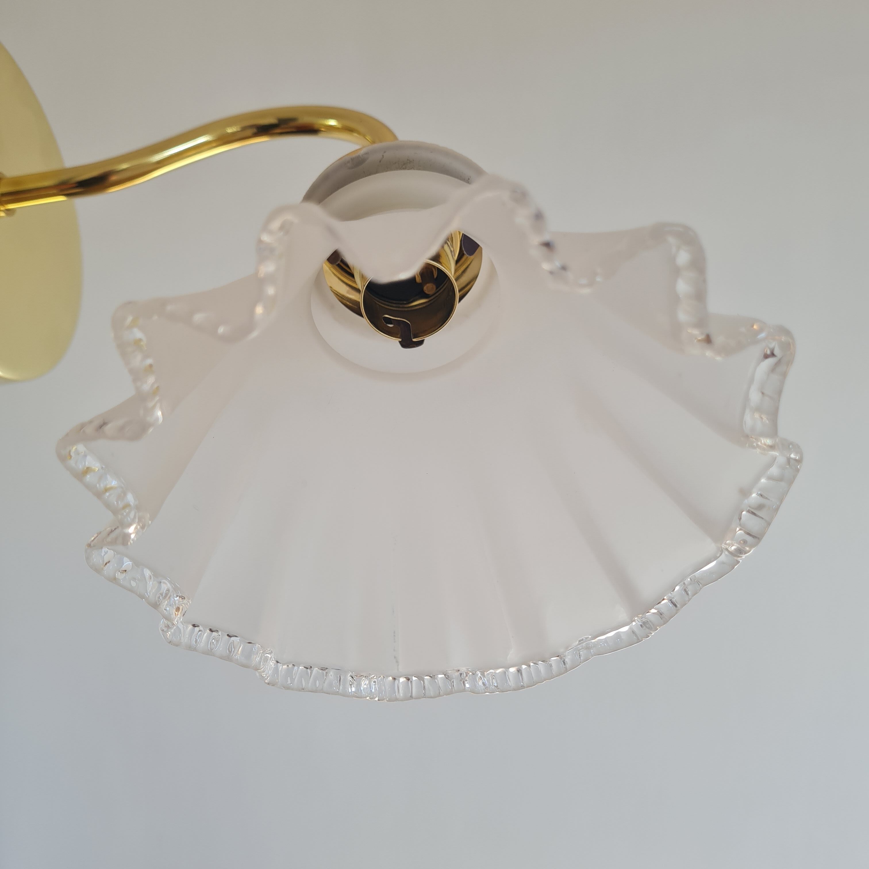 Vintage glass globe wall lamp
