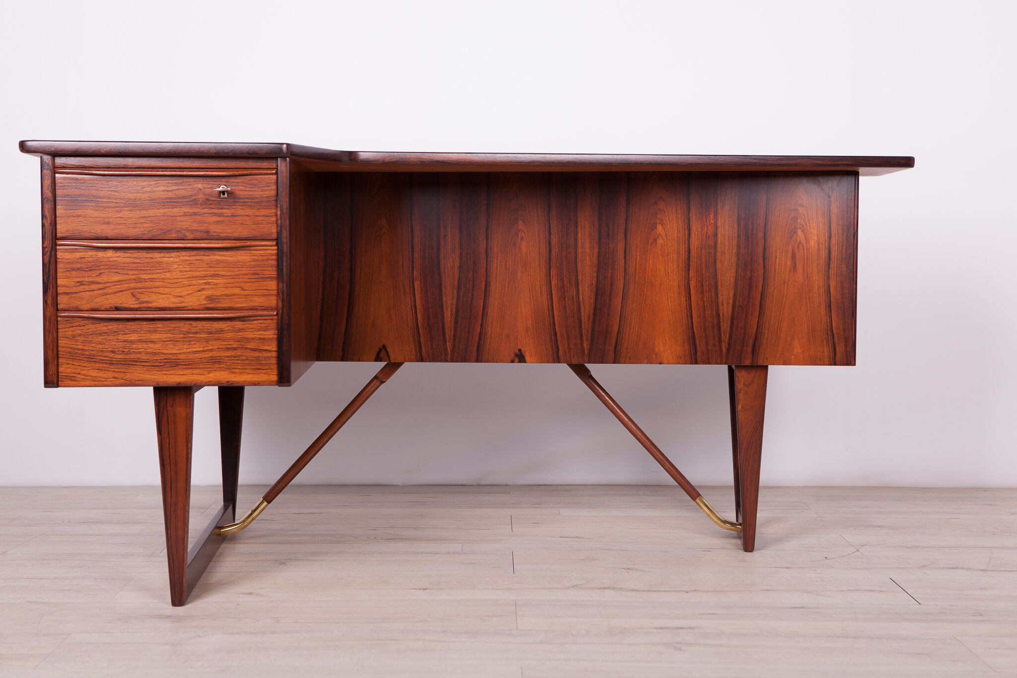Mid Century Boomerang Rosewood Desk by Peter Løvig Nielsen, 1970s
