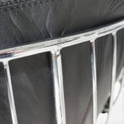 Set of 4 Pan Am dining chairs, chrome, leather by Gastone Rinaldi for RIMA,