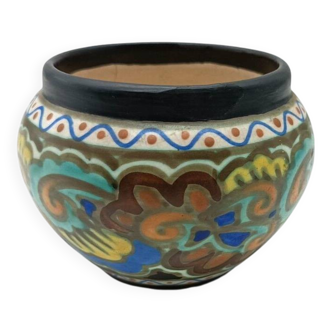 Ceramic vase Montoise Bergen, Antoine Dubois, Belgium, Art Deco 1920 1930