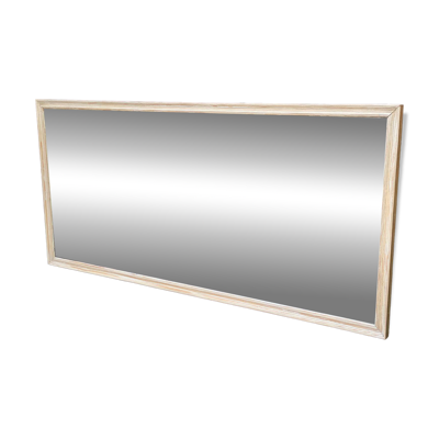 Authentique miroir de brasserie du XIXème siècle rénové bois massif 180x85