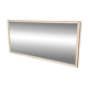 Authentic 19th-century brasserie mirror renovated in solid wood 180x85.