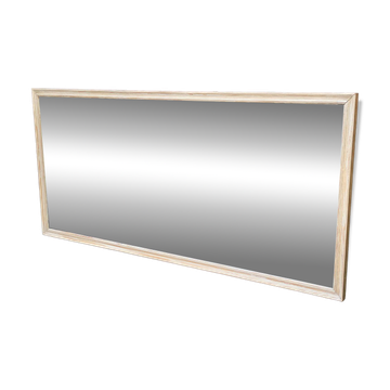 Authentique miroir de brasserie du XIXème siècle rénové bois massif 180x85