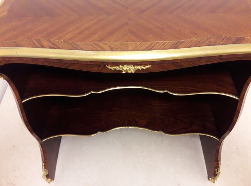 Library shelf, marquetry and gilded bronzes Napoleon III