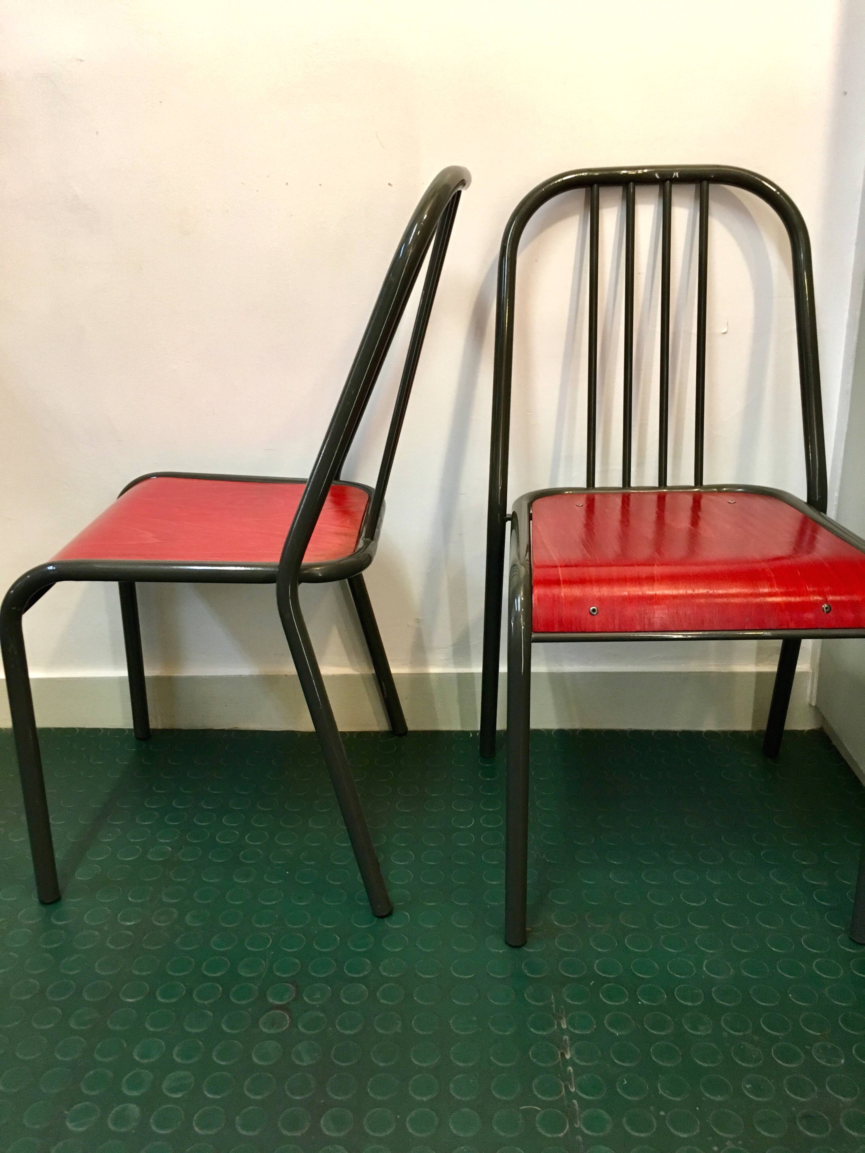 Pair of vintage industrial chairs