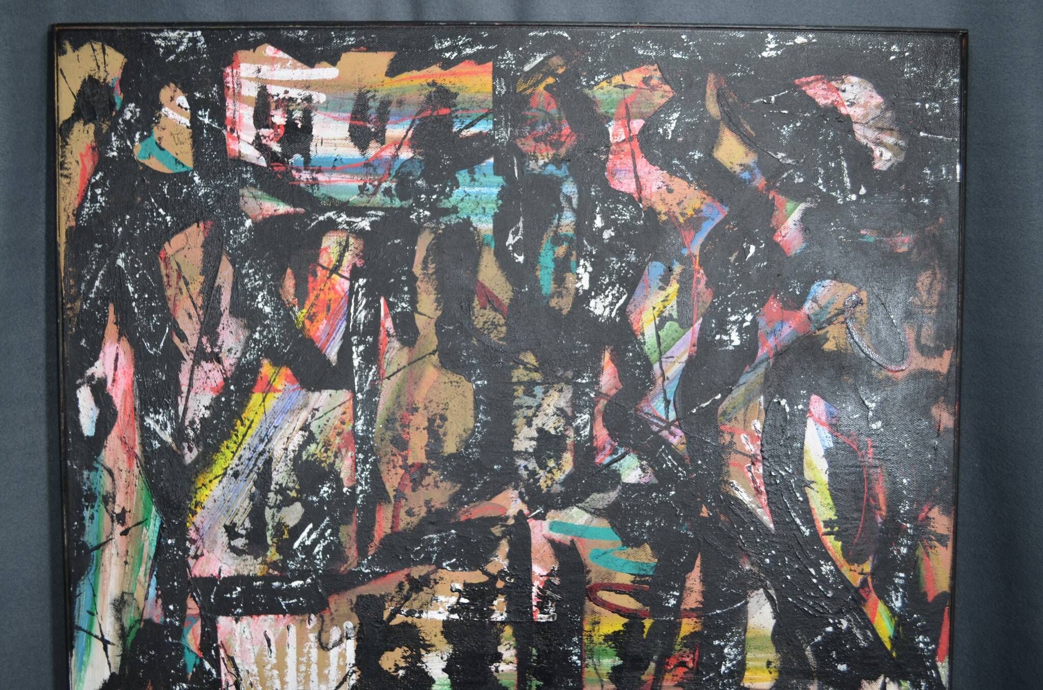 Bernard Laymet (20th century) "Untitled" acrylic on canvas signed