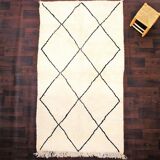 Carpet Beni Ouarai Berber black diamonds 150x255cm