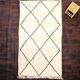 Berber rug with black diamonds 150x255cm