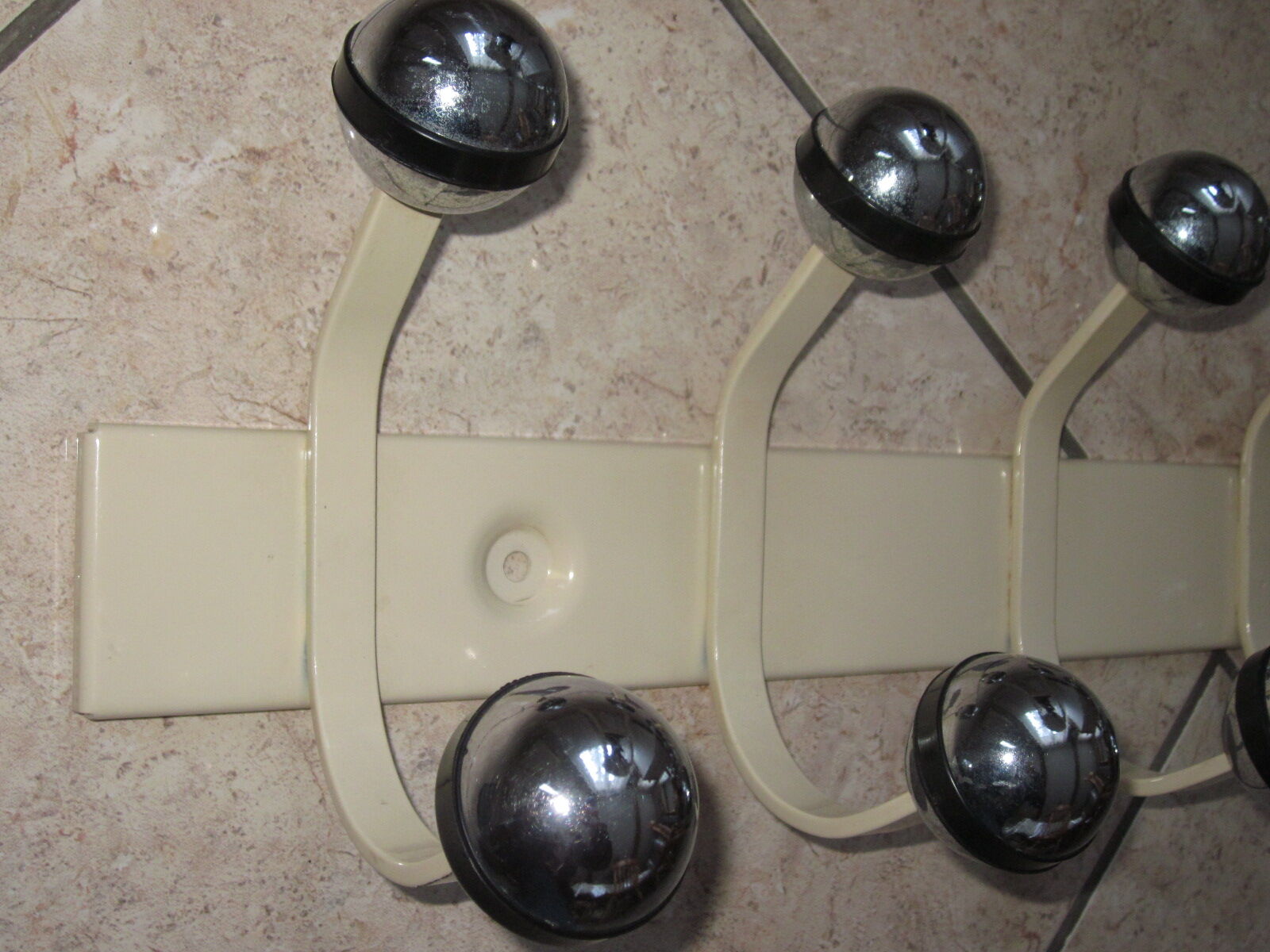 Coats vintage metal door has 5 hooks