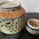 Champlevé ceramic pot