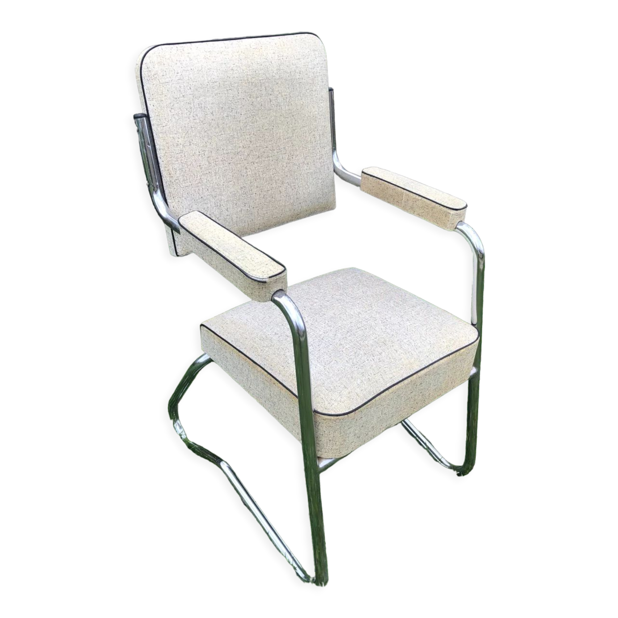 Leatherette office armchair