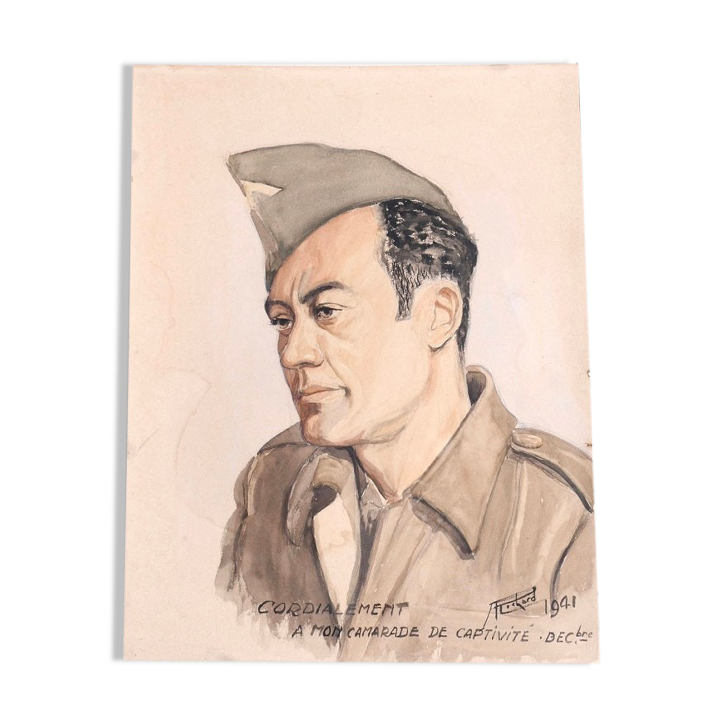 Portrait of a man, military, 1940s