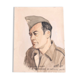 Portrait of a man, military, 1940s
