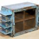 Art Deco wall display case in Burmese teak