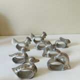 Zoomorphic pewter napkin ring