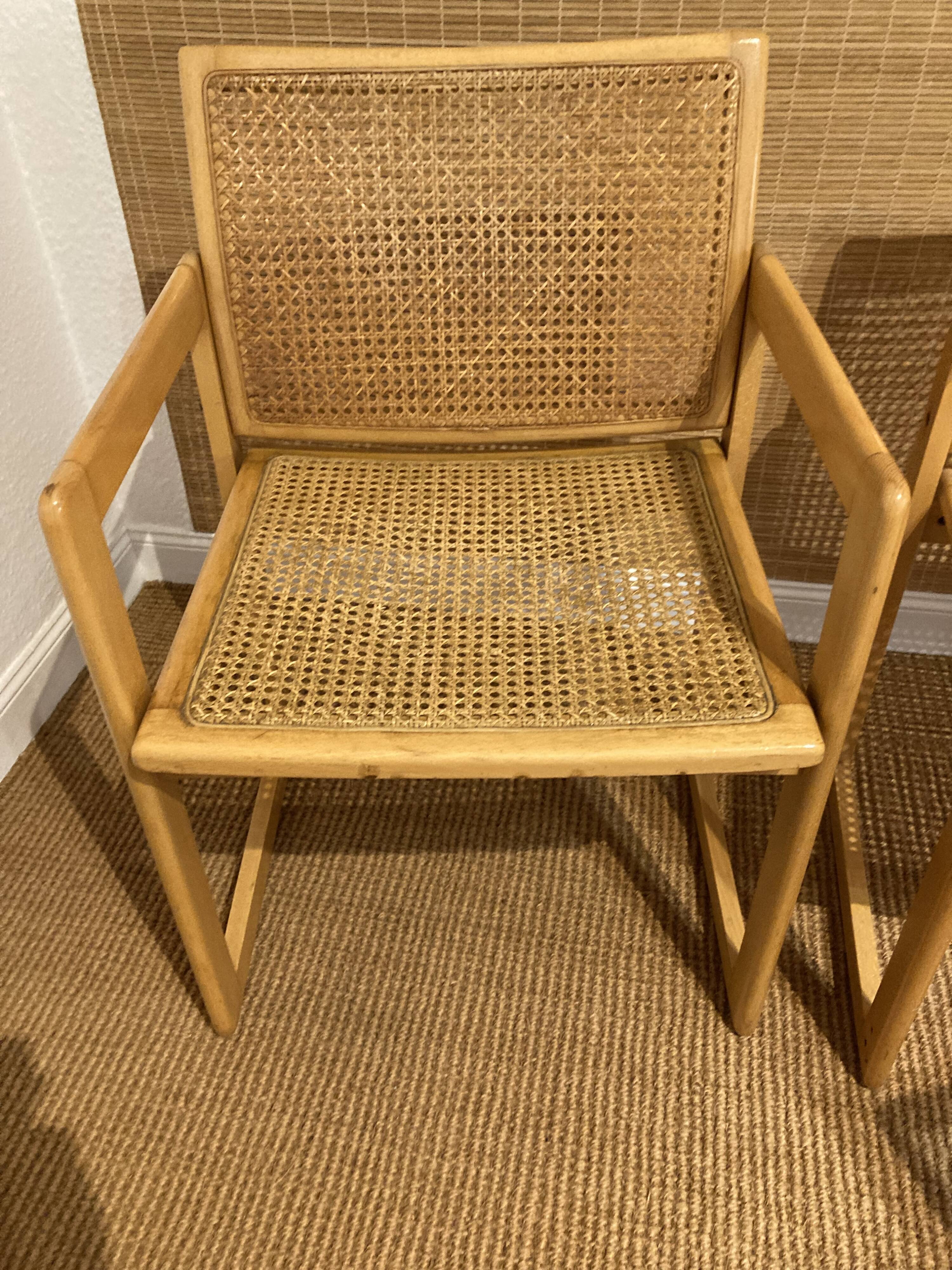 6 chaises cannées