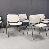 Vintage Dsc 106 side chairs by Giancarlo Piretti for Castelli, set of 6
