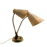 Mid-century modern two lights lamp, France circa 1960