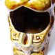 Vintage 60s-70s brown glazed ceramic Foo dog ashtray.